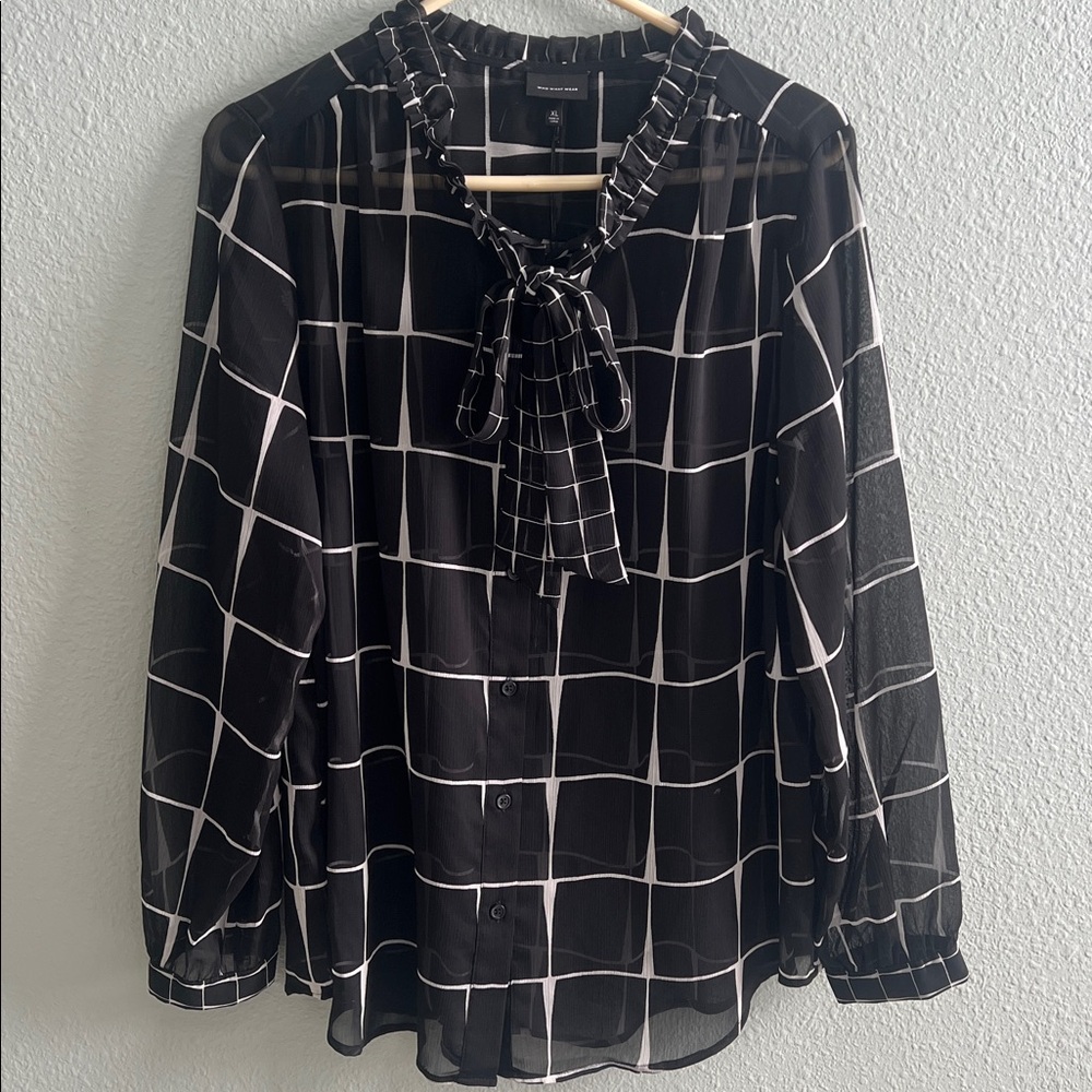 Black and White Women's Blouse